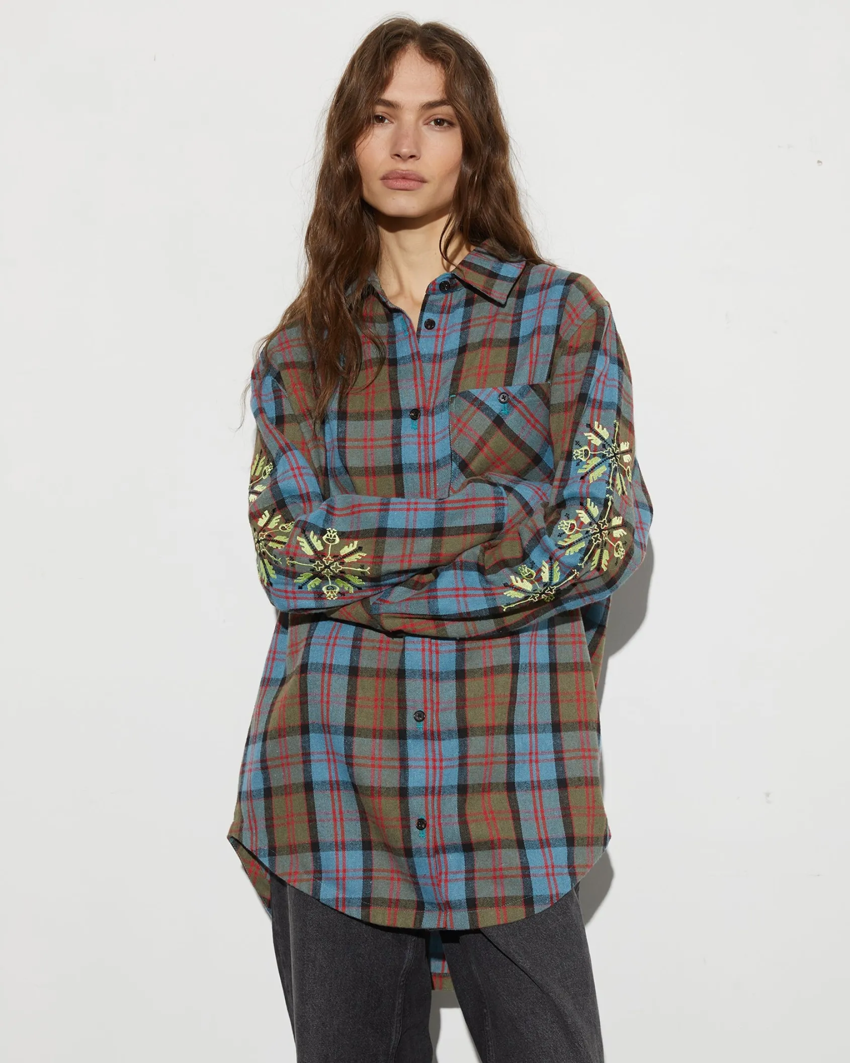 caiden_blouse__blue_0.webp Clearance STIEGLITZ Caiden Blouse | Blue