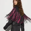 Sale STIEGLITZ Janez Leather Fringe Jacket | Black