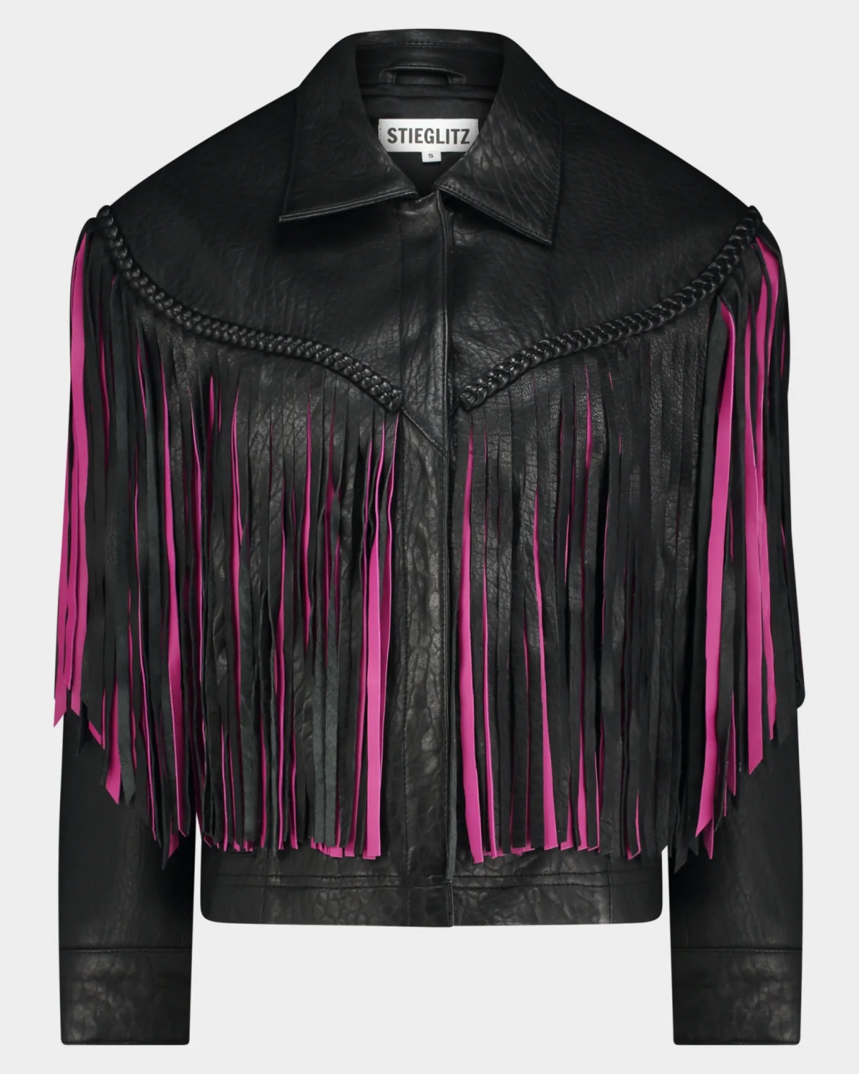 janez_leather_fringe_jack_3.webp Sale STIEGLITZ Janez Leather Fringe Jacket | Black