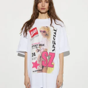 Cheap STIEGLITZ Lila Oversized T-shirt | White