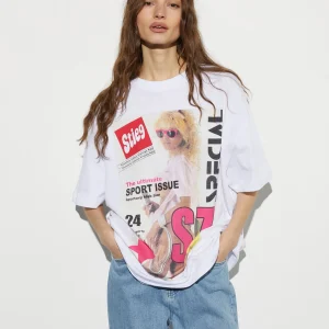 Cheap STIEGLITZ Lila Oversized T-shirt | White