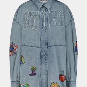 Discount STIEGLITZ Luka Denim Blouse | Denim Blue