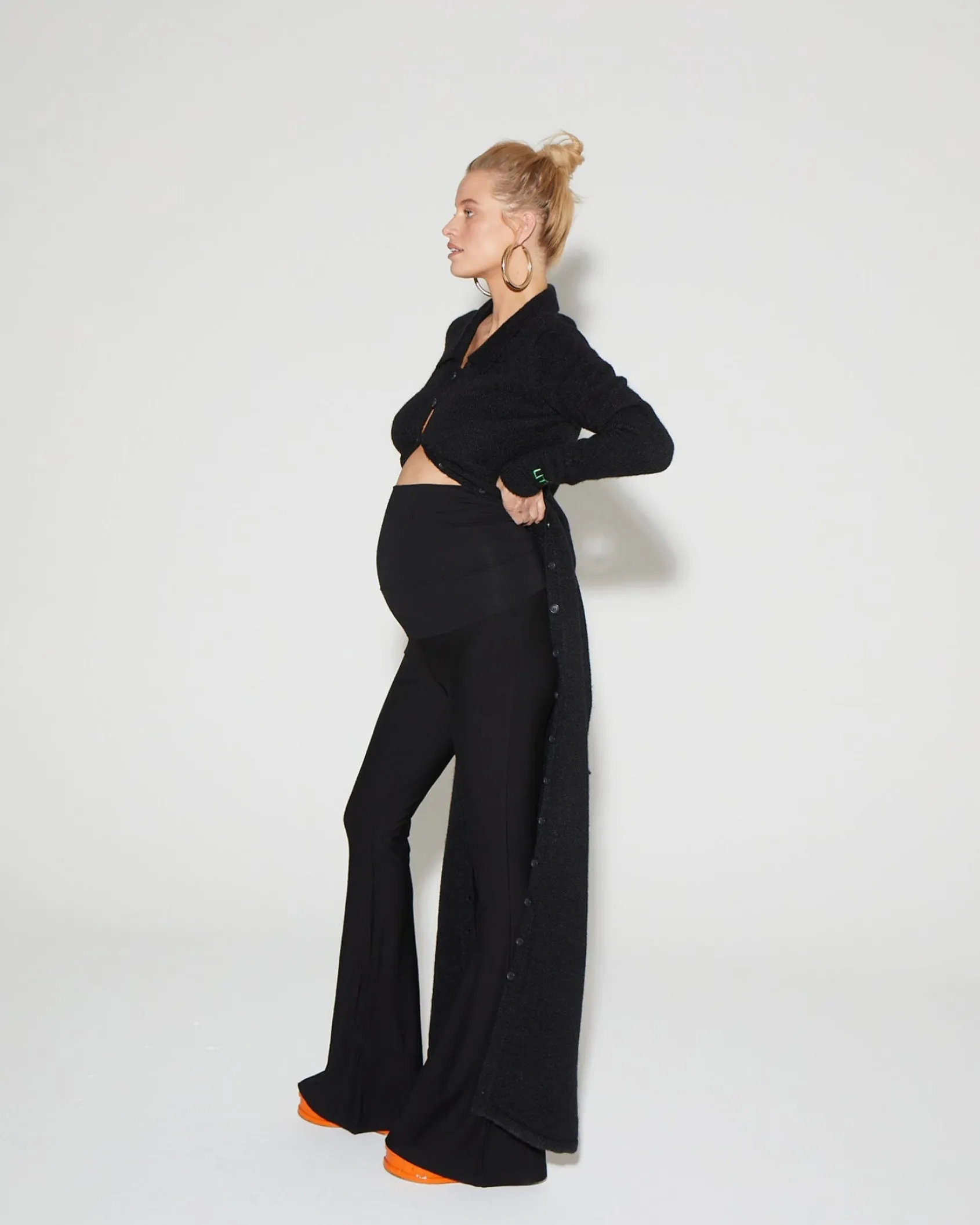maternity_flared_broek__b_1.webp Best Sale STIEGLITZ Maternity Flared Broek | Black