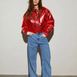 Clearance STIEGLITZ Snake Bomber Jacket | Red